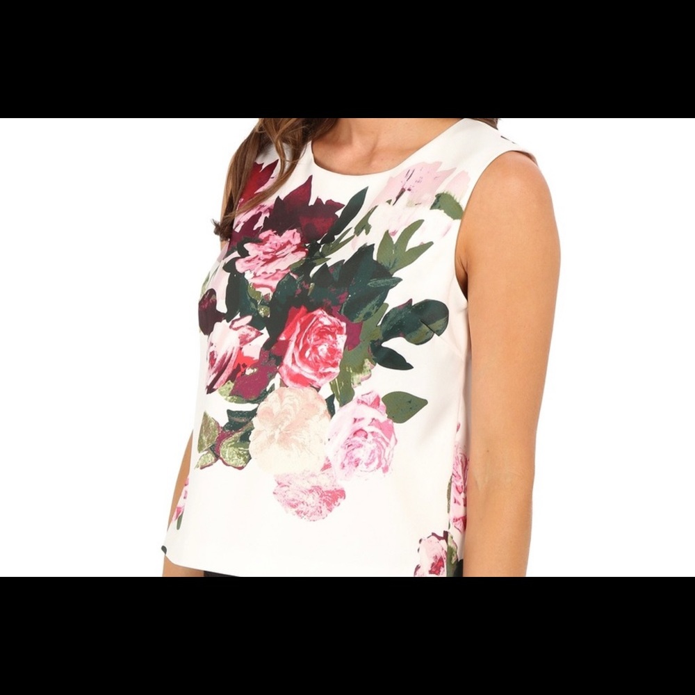 Vince Camuto Floral Crop top size large